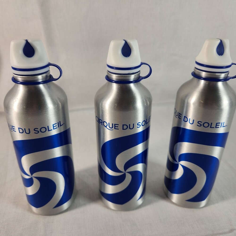 Cirque Du Soleil Reusable Stainless Steel Water Bottles Set of 3 BPA Free